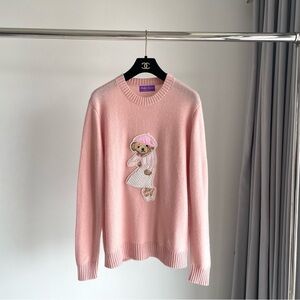 Polo Ralph Lauren Pink Sweater with Bear Motif